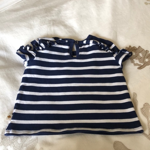 Kate Spade Short Sleeve Blue Striped T-Shirt 12M - Picture 2 of 6